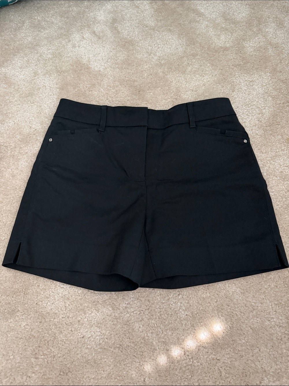 White House Black Market Black High-Waist Tailored Shorts